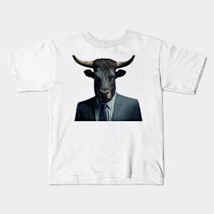 bull in a suit Kids T-Shirt